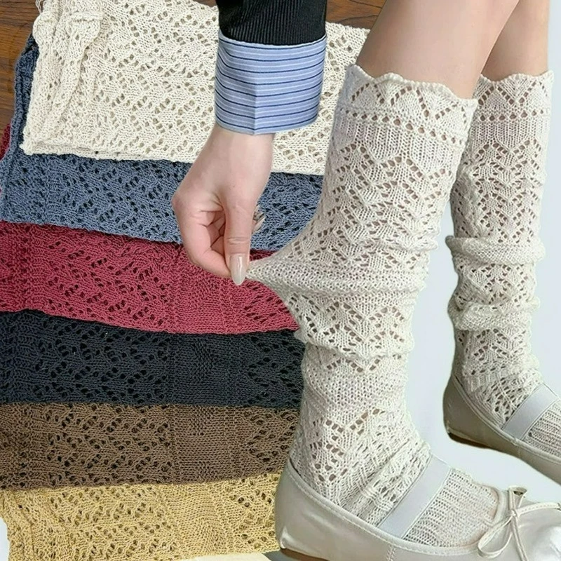 

Длинные носки с вырезами, осенние белые сапоги JK, чехол с резными цветочными узорами, японские резные цветочные узоры, длинные чулки-трубочки