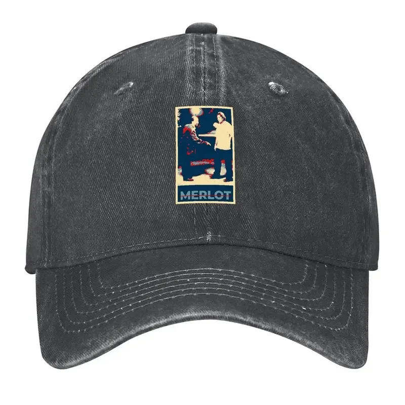 Gorra con la icónica cita del vino de la película Sideways - "Si alguien pide Merlot, me voy" Gorra retro de PVC con diseño de película, ideal para fiestas de degustación de vinos
