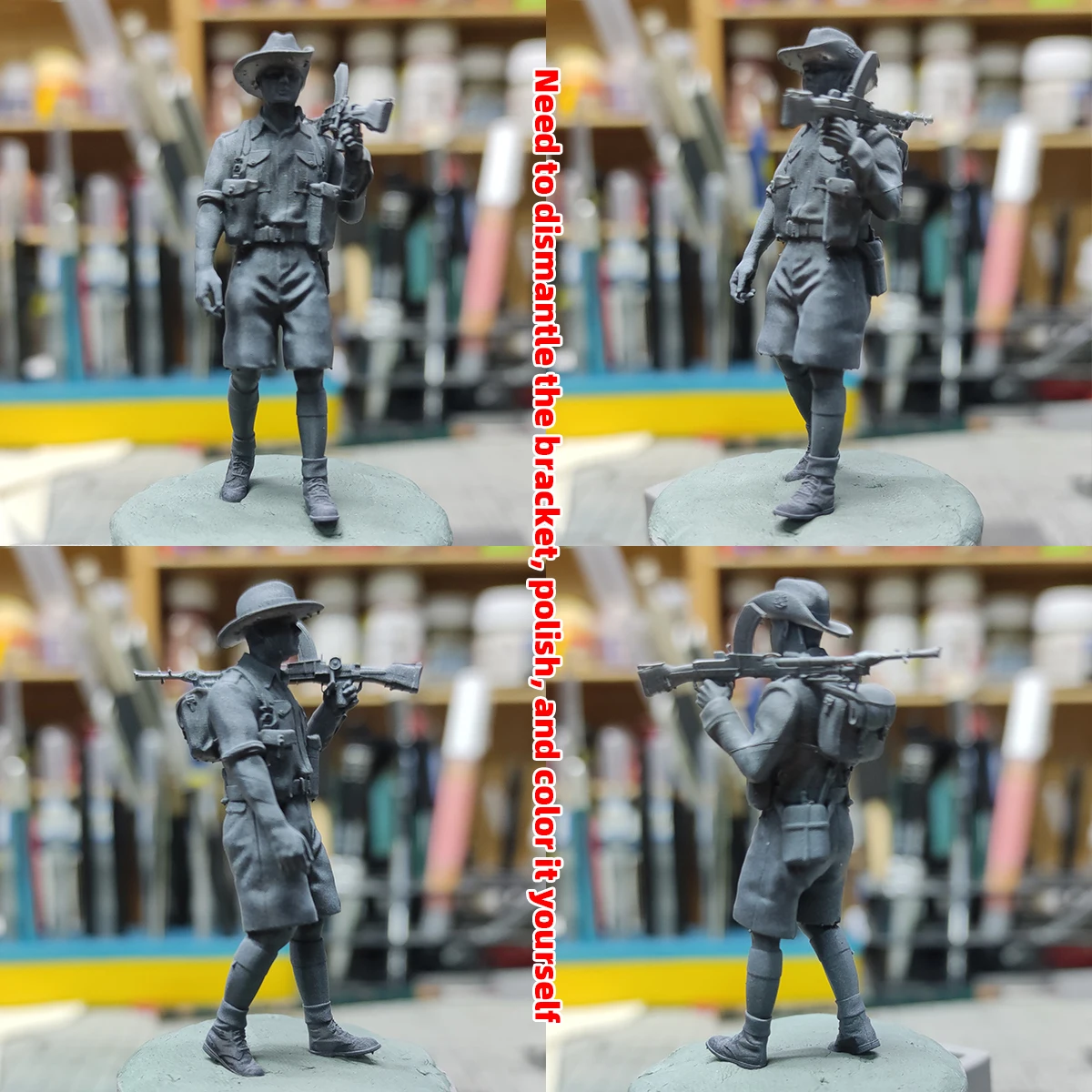 Maßstabsgetreuer Miniaturmodellbausatz Britische Soldaten, die in Nordafrika kämpfen, Figuren, Militär, 6-teiliges Set, 1940–1943, 1/35, 1/48, 1/72 – Detail 1