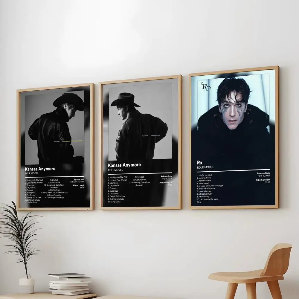 Singer R-Role Model indie pop Painting Calligraphy Modern Aesthetic Wall Art Print Trendy Bedroom Home Decor Gift