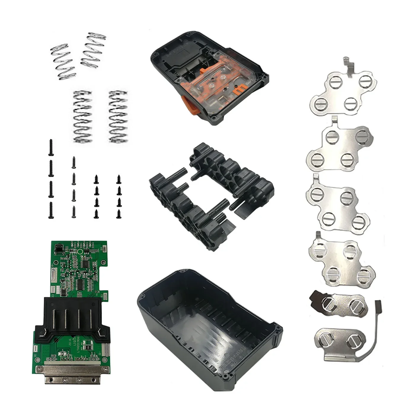 dawupine Li-ion Battery Case Charging Protection Circuit Board Label Box For AEG RIDGID 18V 3.0Ah 9.0Ah LED Battery Indicator