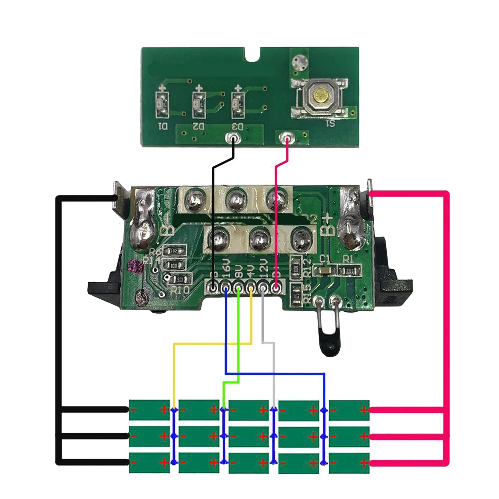 DCB200 15 x18650 batteria agli ioni di litio custodia in plastica PCB protezione di ricarica scatola del circuito per DeWalt 18V 20V DCB203 DCB204