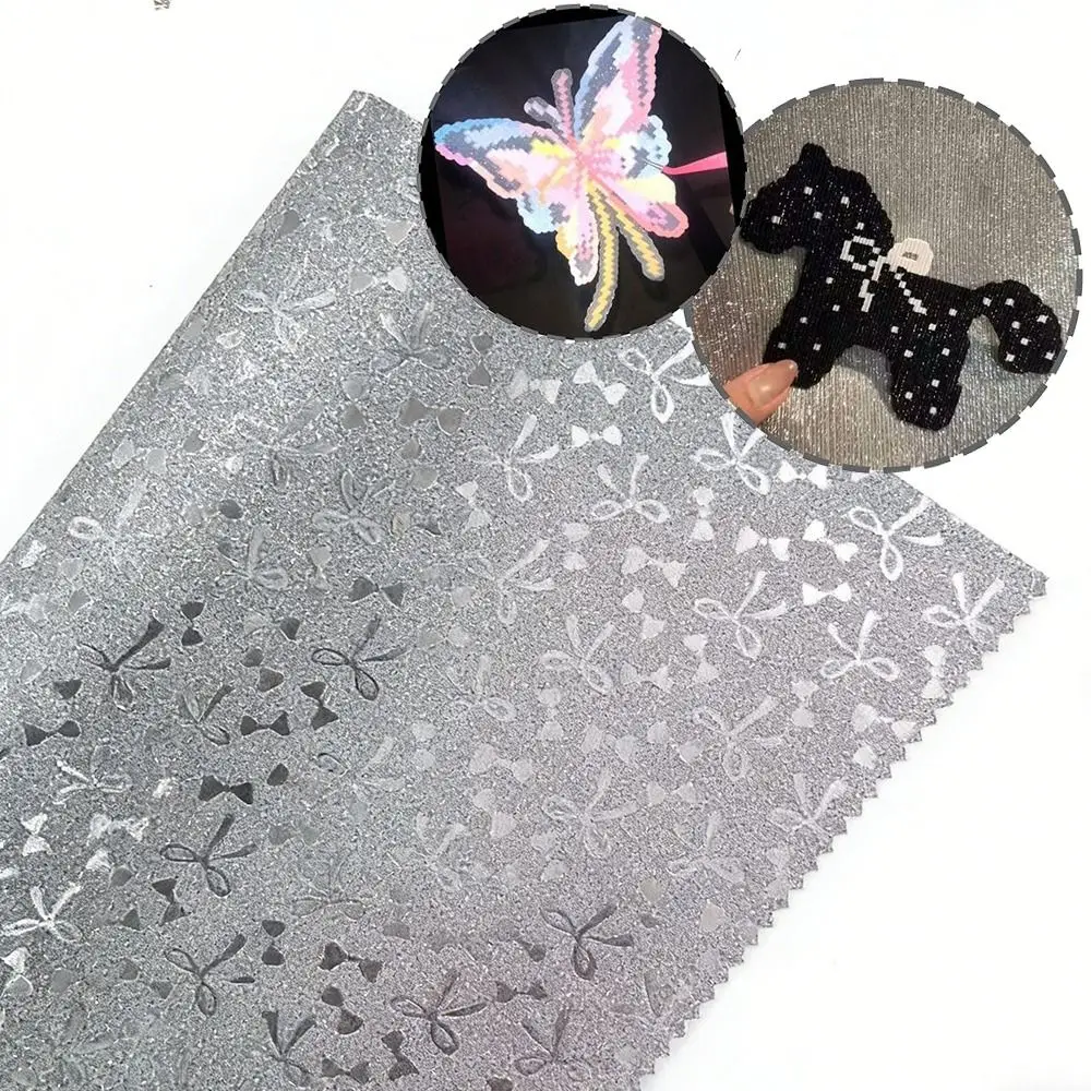 Handmade DIY Fabric Ironing Cloth Rainbow Glitter Non Stick Fuse Beans Glitter Baking Cloth Reusable Heat-resistant