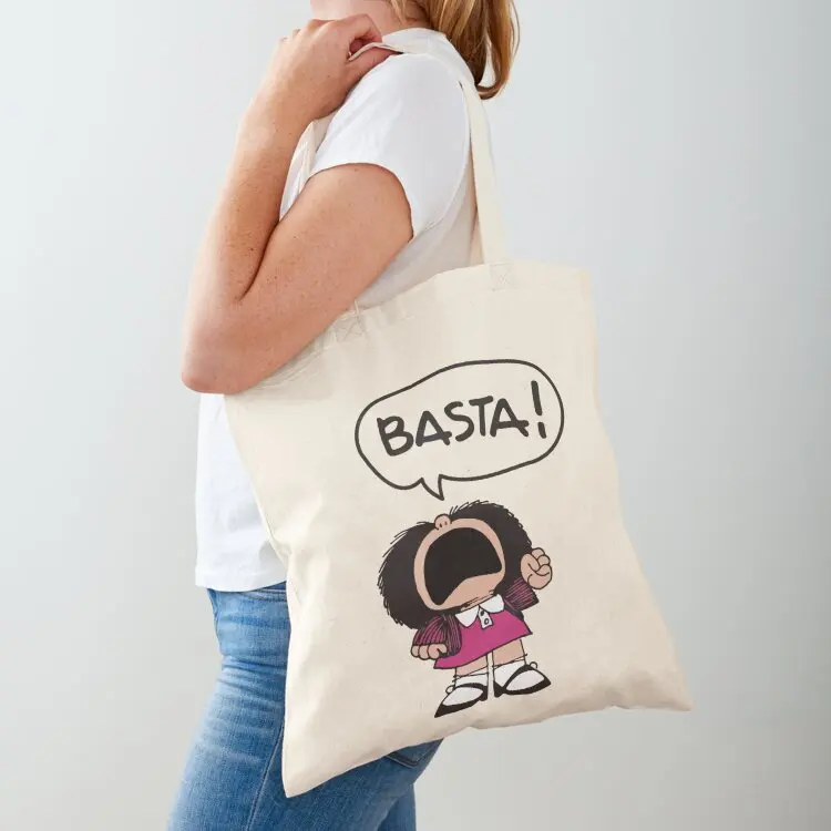 Mafalda Enough! Tote Bag tote bag university Women's handbag canvas shopping bag