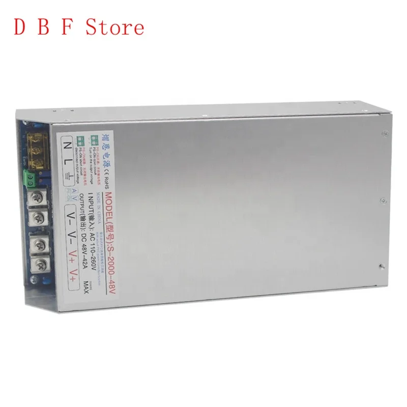 AC 110V-260V To DC Power Supply 2000w Adjustable 0-48v 42A Delta Electronics Power Supply