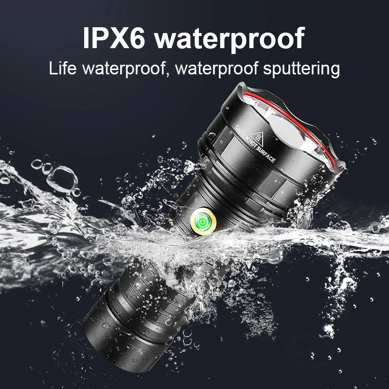 Super Bright 30W High Power Led Flashlights With Usb Charging Ultra Powerful Rechargeable Flashlight 2000 Meter Torch