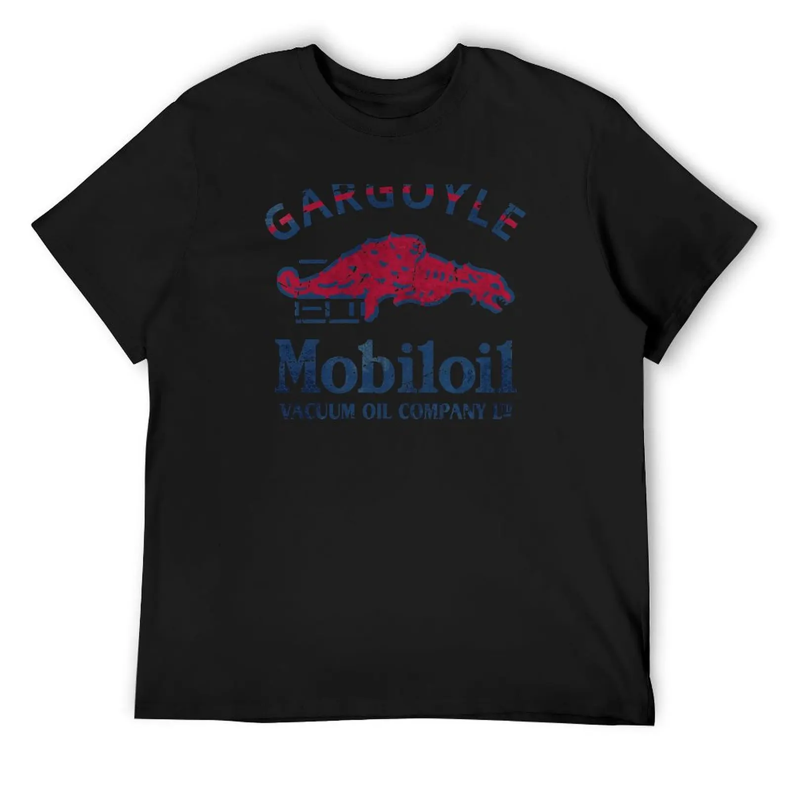 Gargoyle Motor Oil Vintage Emblem T-Shirt anime figures cute tops plain black t shirts men