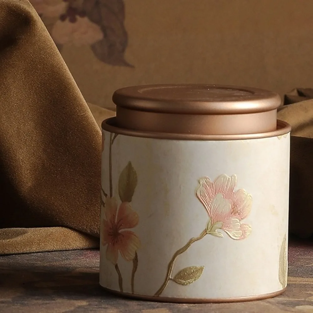 

Convenient New Chinese Style Tea Tin Can Mini Empty Tea Packaging Box Metal Portable Tea Sealed Jar Home