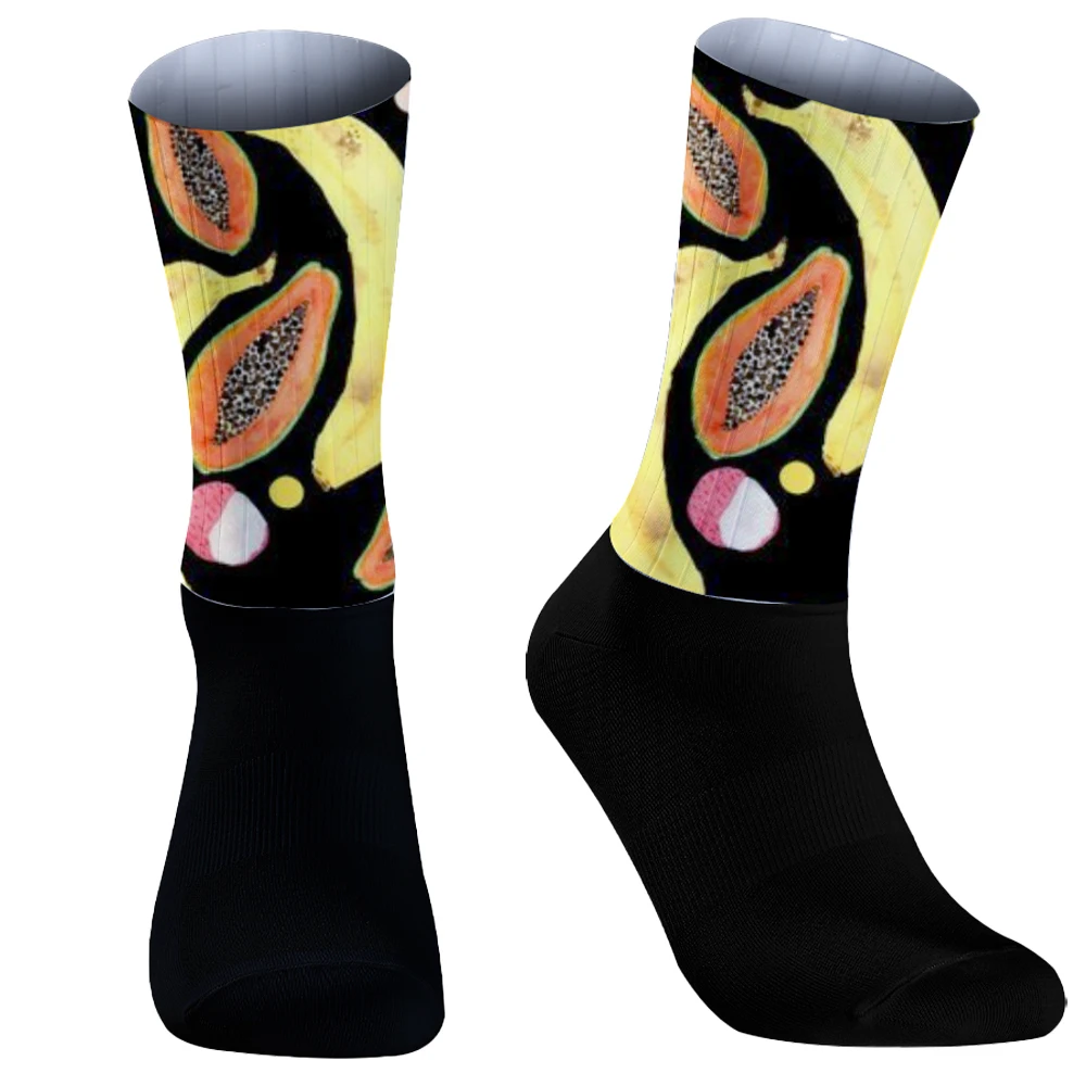 Neue Rad socken Männer oder Frauen Anti-Rutsch-Silikon Sommer Aero Socken Fahrrad Sport Laufen Fahrrad Socken Calcetines Ciclismo