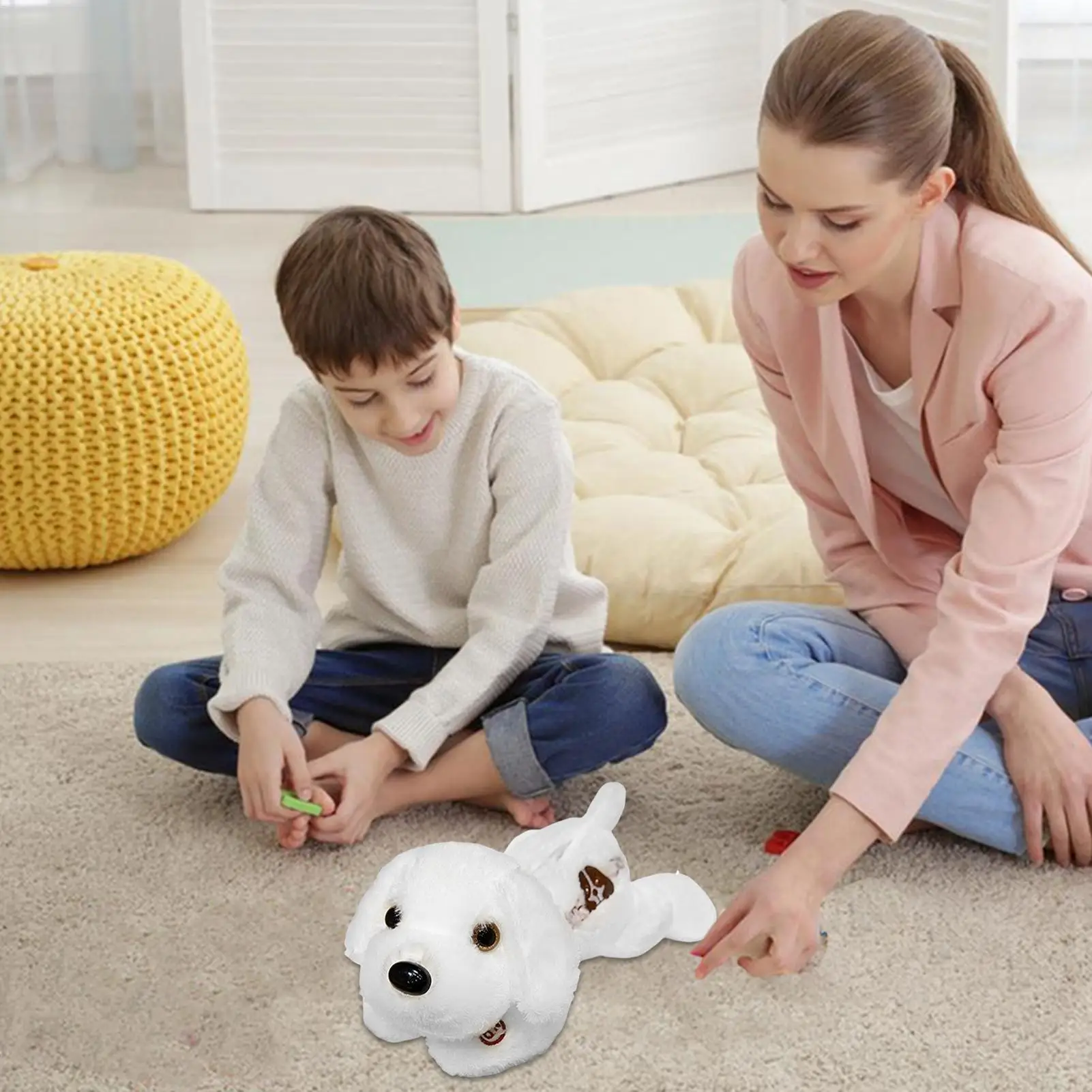 Peluche Luminoso a Forma di Cucciolo, Luce Notturna Creativa da 14 Pollici, Adorabile Giocattolo LED Morbido per Bambini