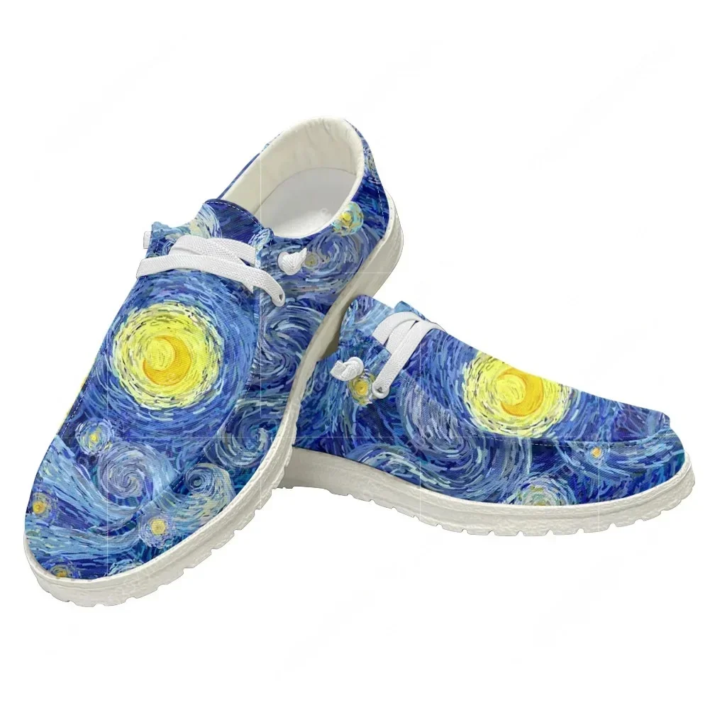 

Vincent Van Gogh Starry Night Oil Painting 3D Print Casual Shoes Men Woman Flat Shoe Breathable Outdoor Lightweight Custom Shoe