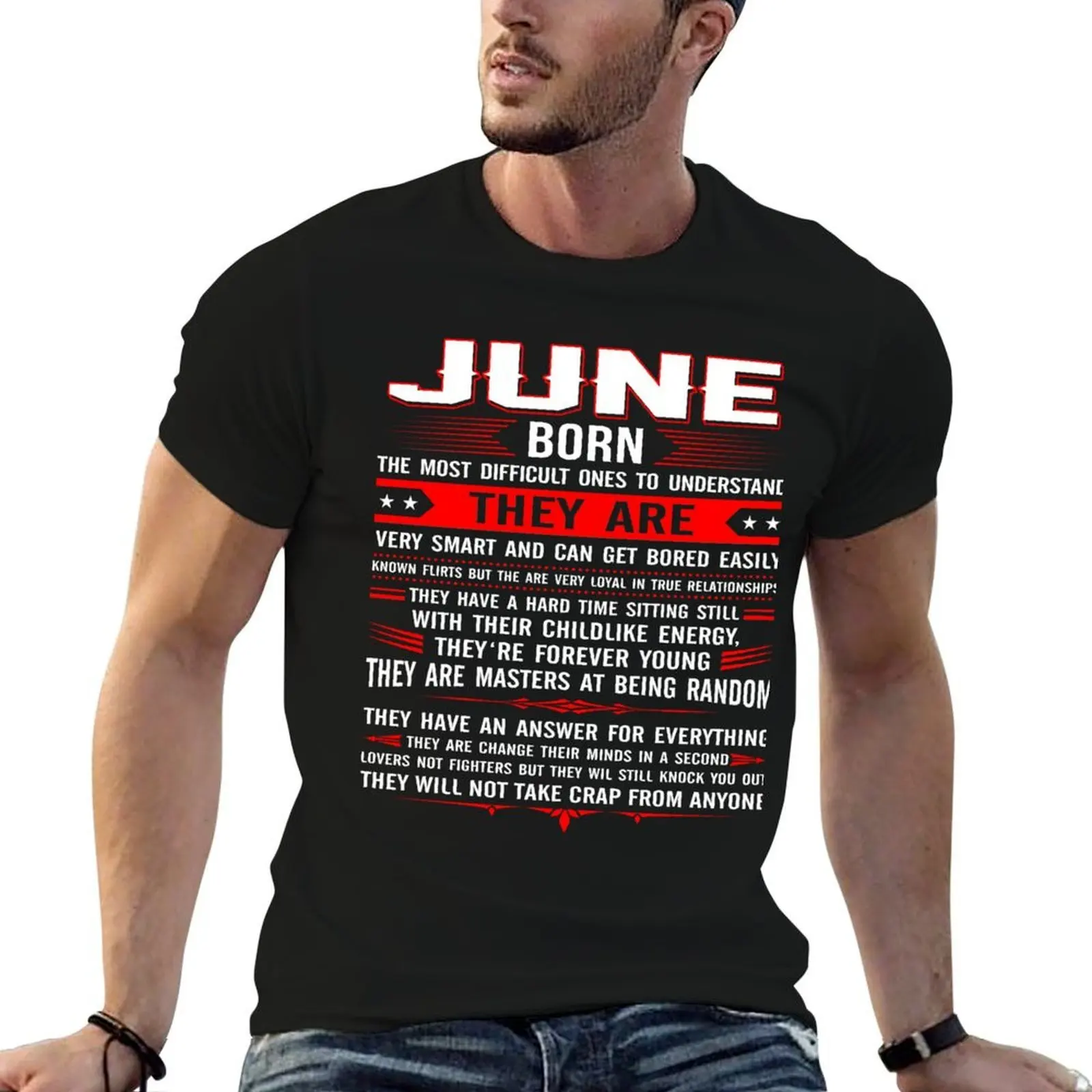 

I WAS BORN IN JUNE T-Shirt man t shirts high quality luxury brand t shirts for man cotton soft T-Shirt