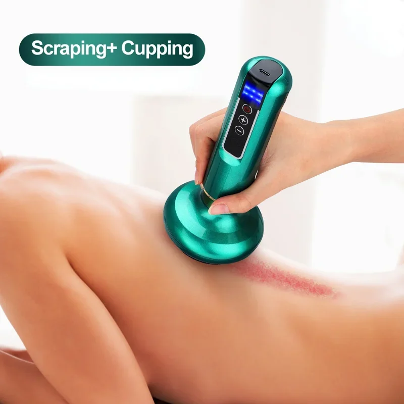 1PC New Electric Cupping Massager Vacuum Suction Cup GuaSha Anti Cellulite Beauty Health Scraping Infrared Heat Slimming Massage