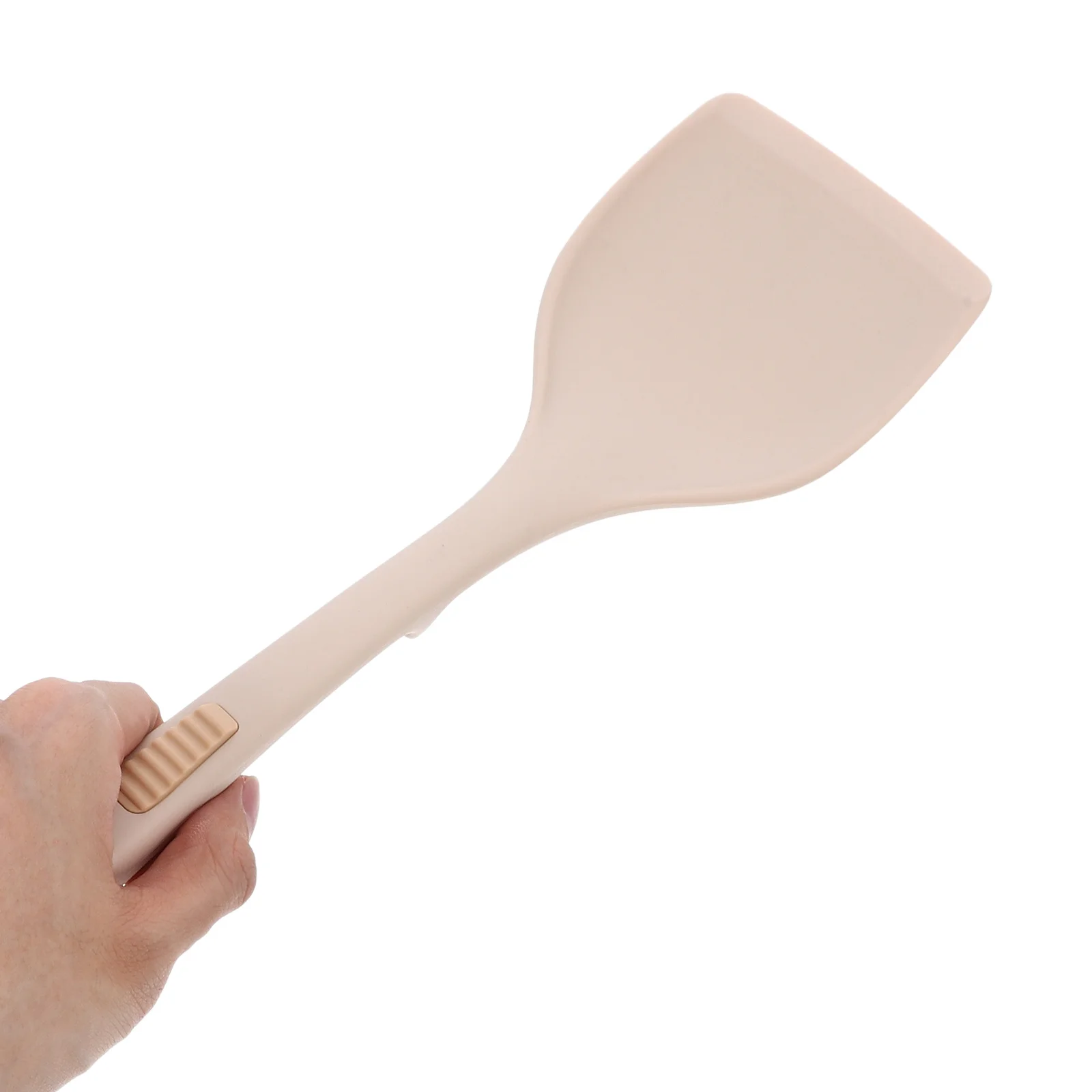 

Kitchen Cooking Spatula Non-Stick Silicone Ergonomic Long Handle Safe for Sauteing Serving Pies Silicone Cooking Spatula