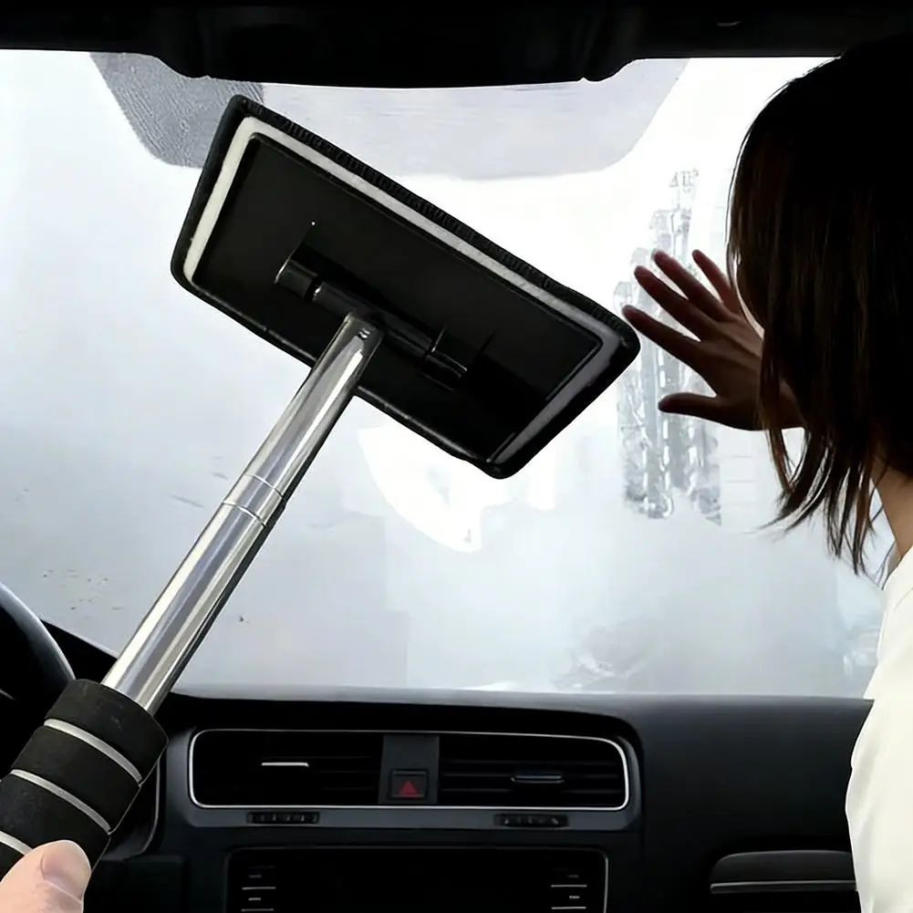 Automobile Windshield Cleaner Microfiber Water Scraping Telescopic Car Cleaning Brush Car Wash Tool Auto Glass Wiper - Image 2