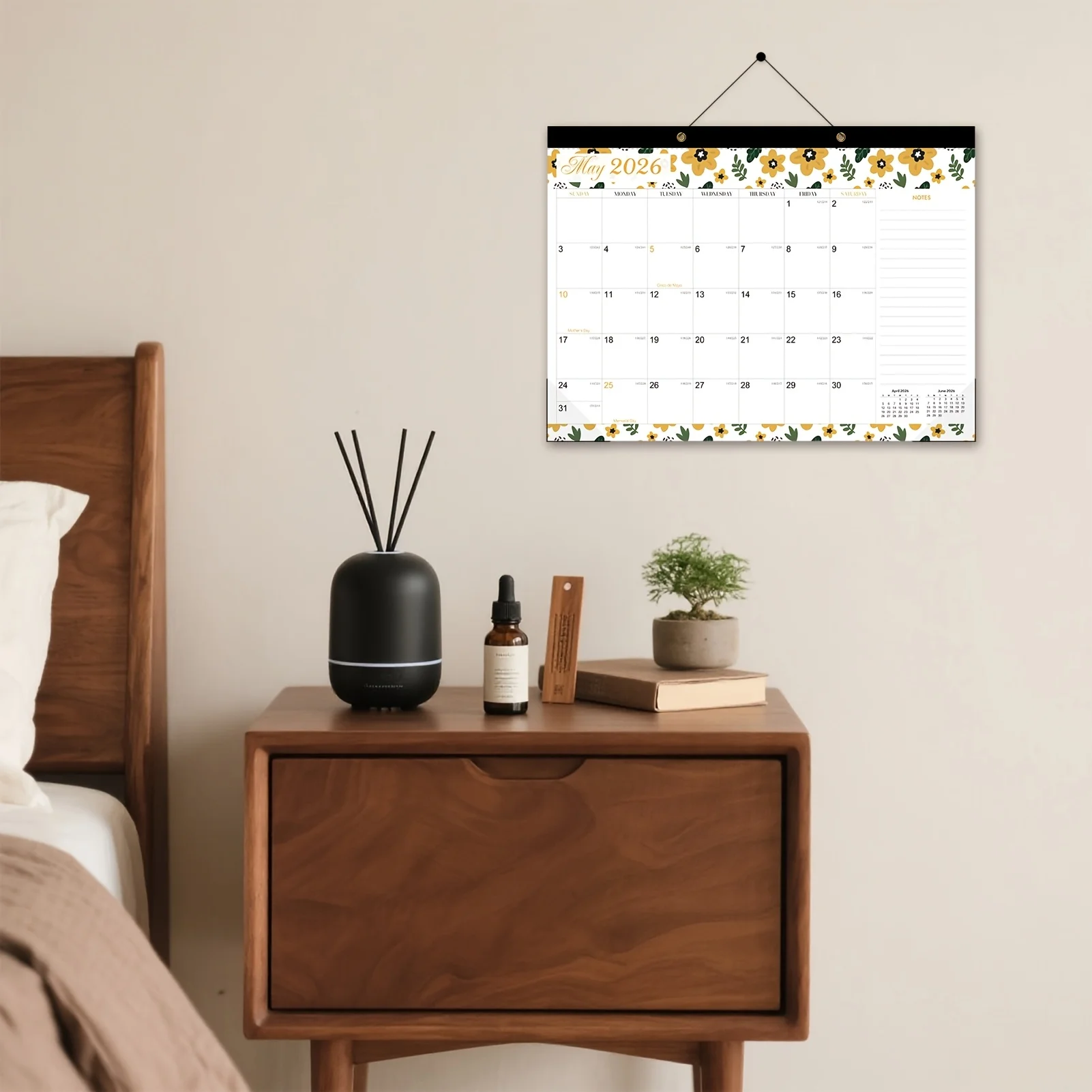 مجموعة واحدة من التقويم المكتبي 2026-2027: تقويم 18 شهرًا من يناير 2026 إلى يونيو 2027 مع جدول وعطلات، 43.18 سم × 30.48 سم