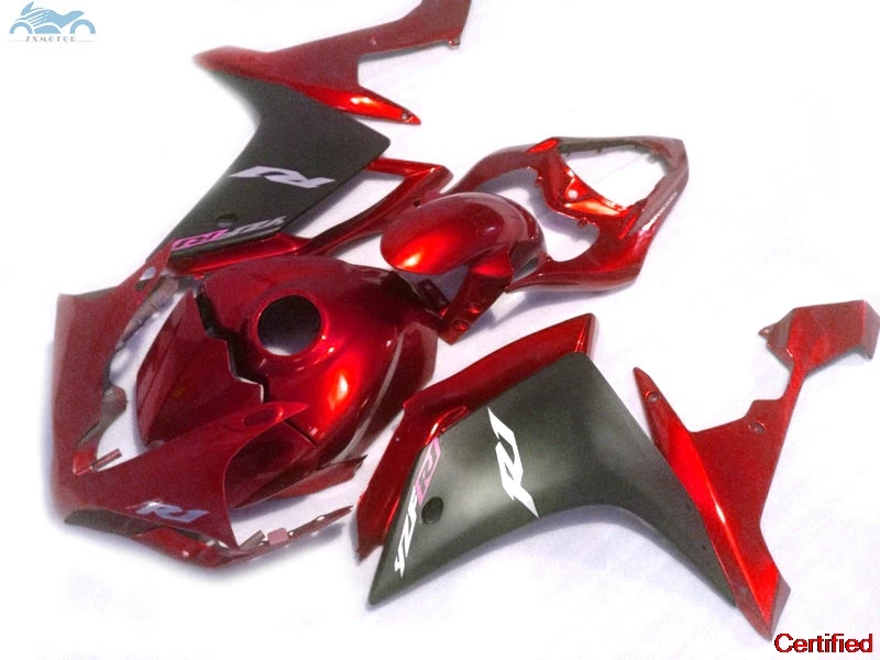 

Free Custom Injection fairing kit fit for YAMAHA 2007 2008 YZFR1 YZF R1 07 08 red black motorcycle fairings body kits 54
