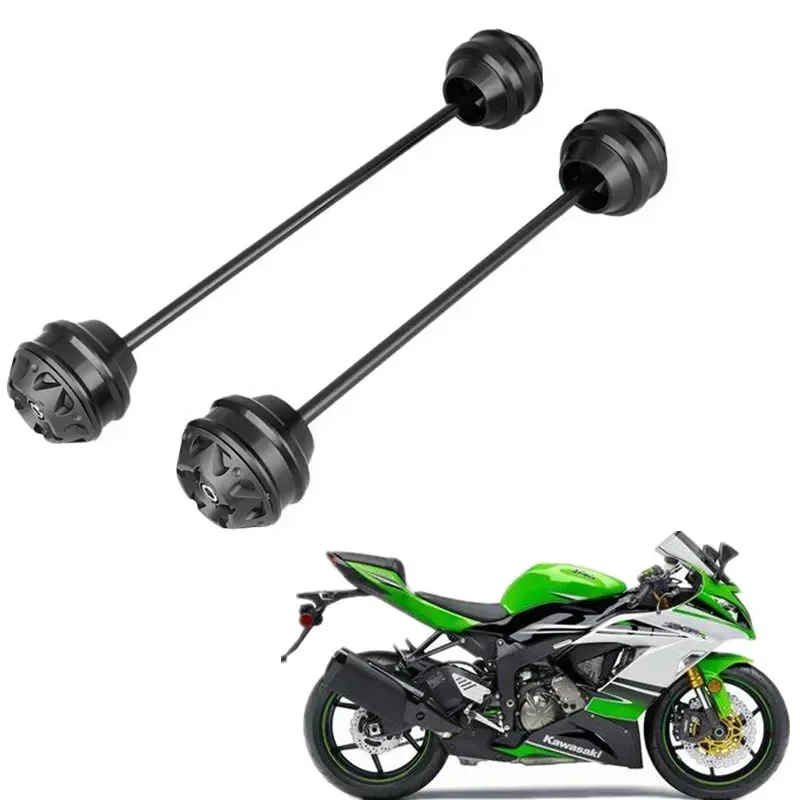 

For Kawasaki Ninja 636 ZX-6R ZX-10R ZX-14R ZZR1400 GTR1400 Front Rear Wheel Protector Axle Fork Crash Slider