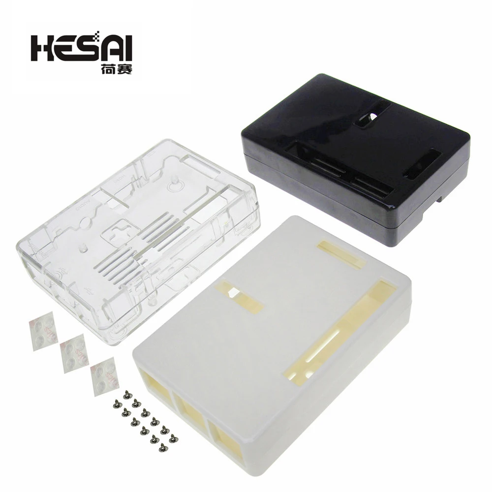 Clear Case for Raspberry Pi B+ & Raspberry Pi 3 Model B Case Black/White/Transparent by SB Components Plastic Box Access All Por