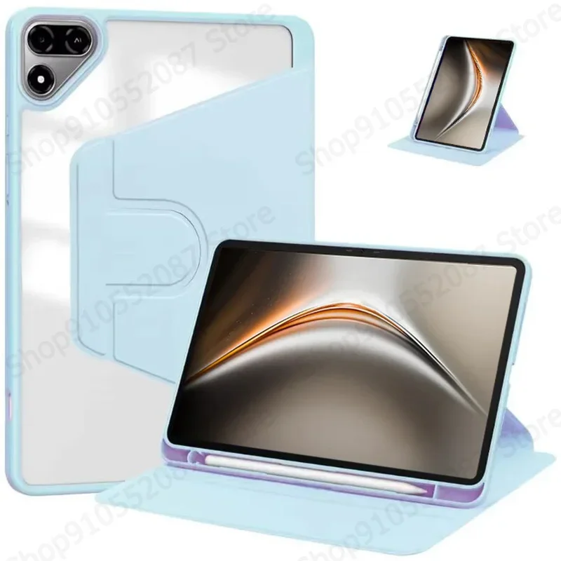 For Tecno MegaPad 2 Tablet Case with Pencil Holder 360 Rotating Acrylic Stand Cover For Tecno Megapad 2 11 inch T1103 Case Cover
