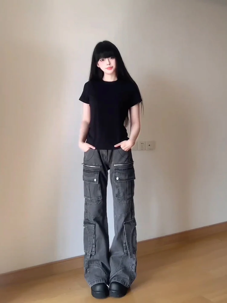 

American Sle Men's Denim Workwear Pants Multiple kets Loose Straight Leg Wide Leg Design Sensation Premium Feeling