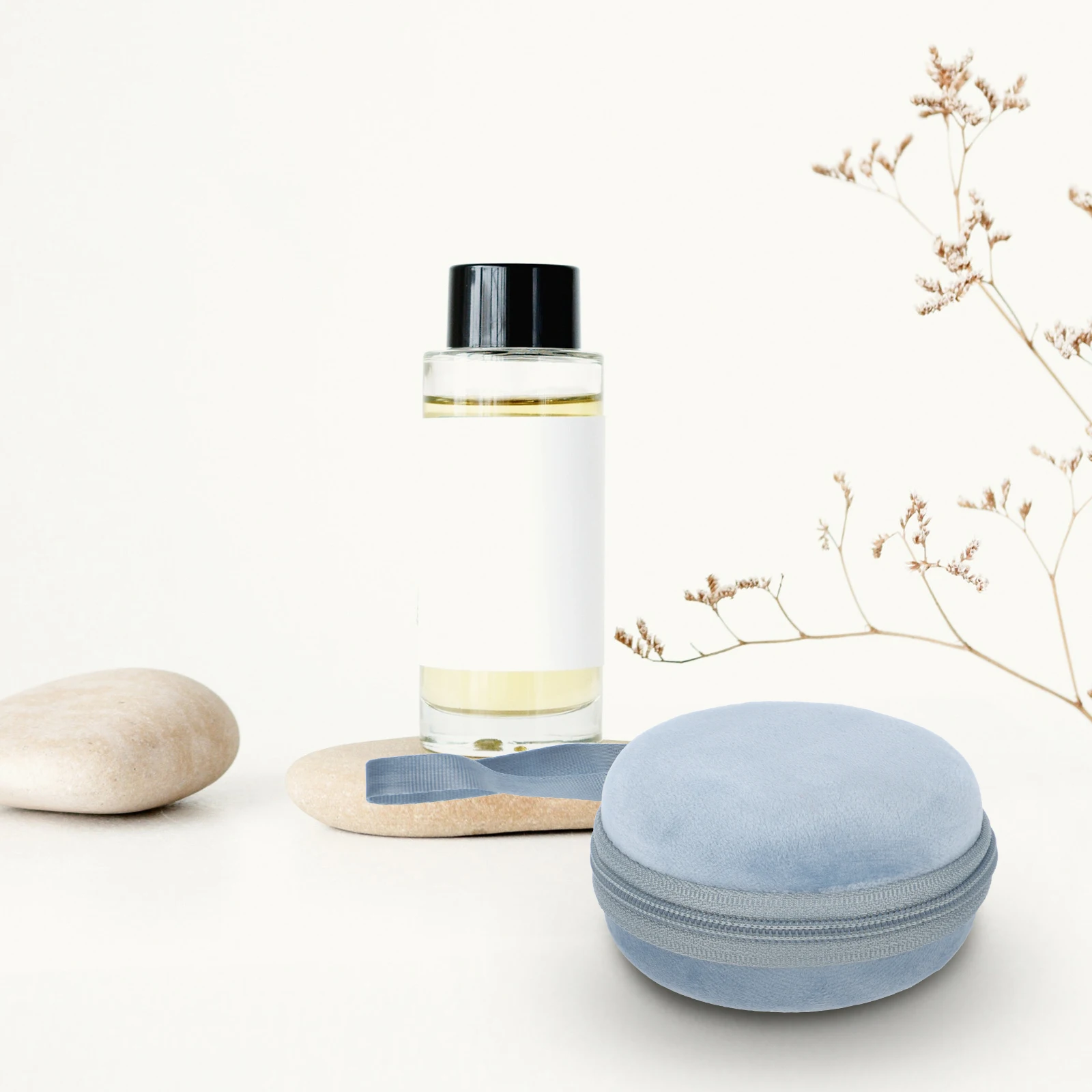 

1pc Essential Oil Bottle Storage Bag Velvet EVA Compact Travel Holder Wallet Solution Small Bottles Organize Protect Durable