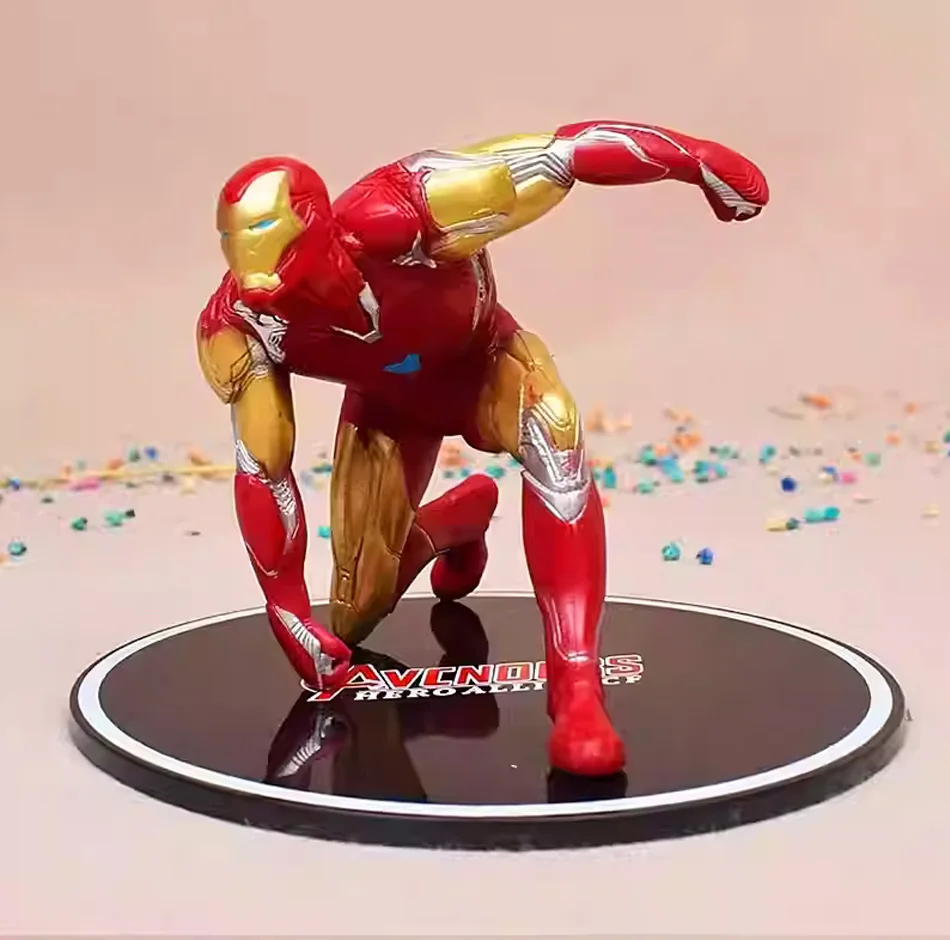 Figura de superhéroe SpiderMan Ironman Capitán América Hulk máquina de guerra modelo de figura de acción juguetes para niños regalo de Navidad