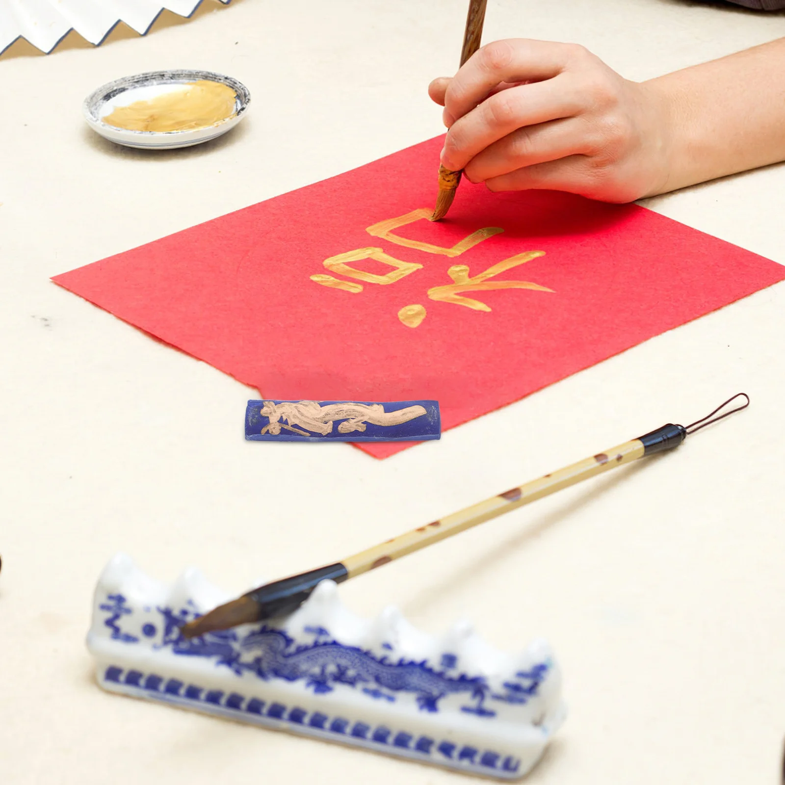 5pcs Chinese Ink Sticks For Calligraphy Painting Traditional Sumi Ink Blocks Handmade Art Supply Teaching Tool Practice Writing