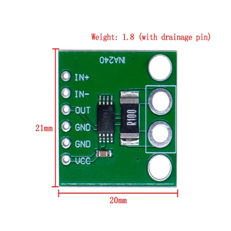 Modulo INA240 INA240A1 amplificatore di rilevamento corrente monitoraggio corrente raccolta corrente a doppia via