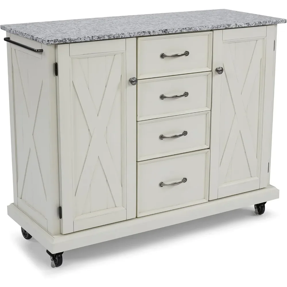 Seaside Lodge Granite Top Kitchen Cart - Stylish and Functional Storage Solutions