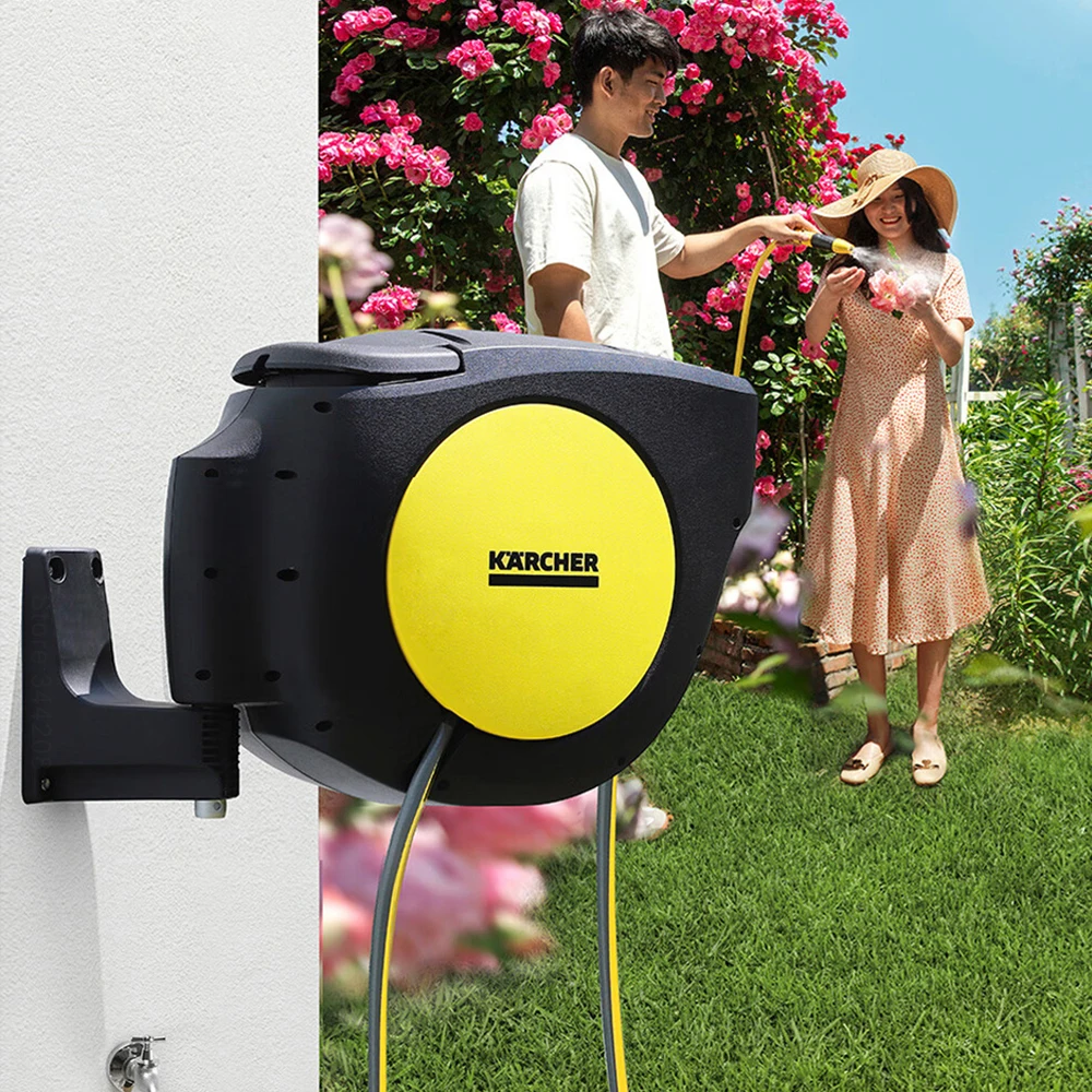 Karcher Water Pipe Storage Rack Automatic Pipe Collector CR5220 Hose Reels Gardening Irrigation 20 Meters 4 Points Water Pipe