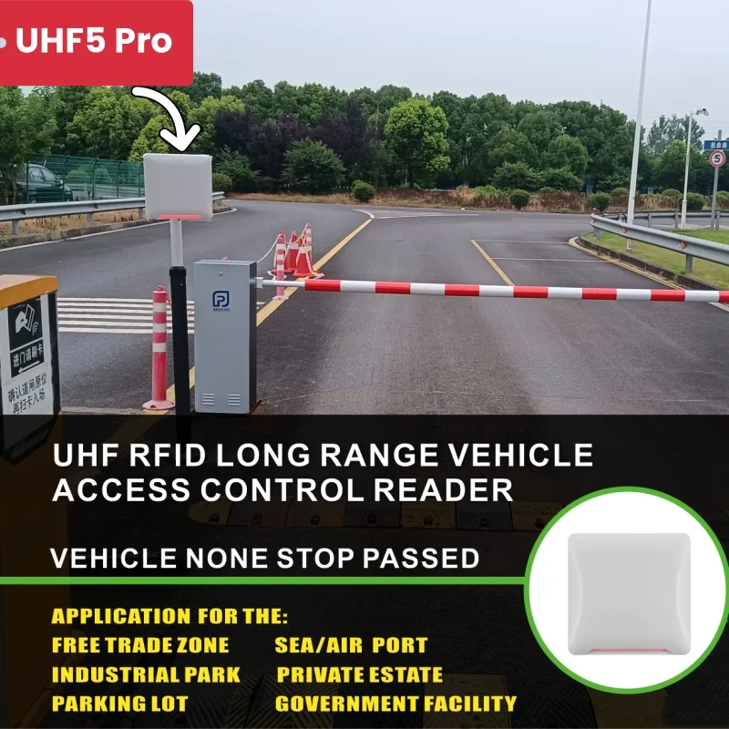 

Waterproof UHF5 PRO Network 9d UHF Readers Vehicle Access Control Long Distance RFID Reader For Vehicle Management Applications