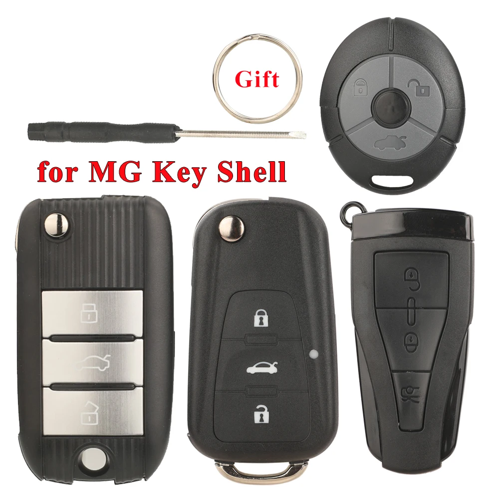 jingyuqin Car Keyless Smart Remote Key Shell Case for MG ZX ZS EZS RX3 RX5 i6 i5 HS MG3 MG6 MG5 RX8 T60 ZTS Morris Garage ROEWE