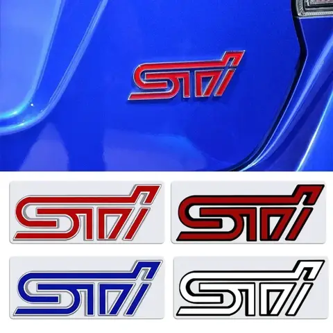 STI Emblema 3D Metallo Adesivi per carrozzeria Griglia anteriore Baule posteriore Distintivo per Subaru Legacy Impreza XV BRZ Forester WRX Levorg Outback