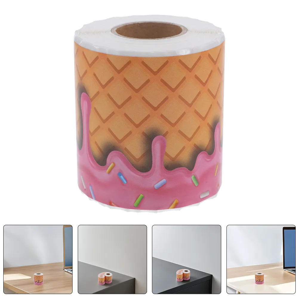 

2 Rolls Ice Cream Border Stickers Decorative Blackboard Trim Bulletin Board Decoration Removable Classroom Paper Bulletin Board