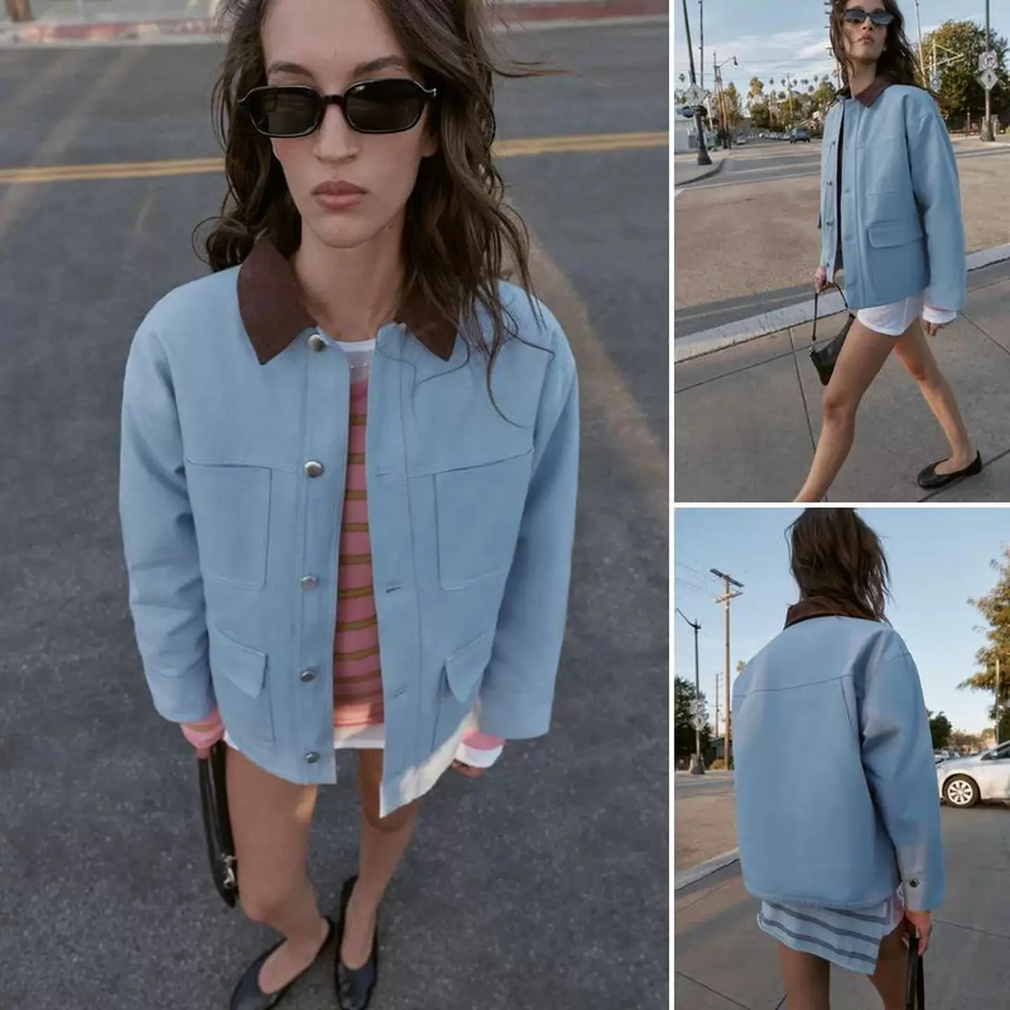 Spring Summer New Women's Fashion Jacket Coat Collar Decoration Pocket Adorable Match Street Style Long Sleeve Polyester Fiber