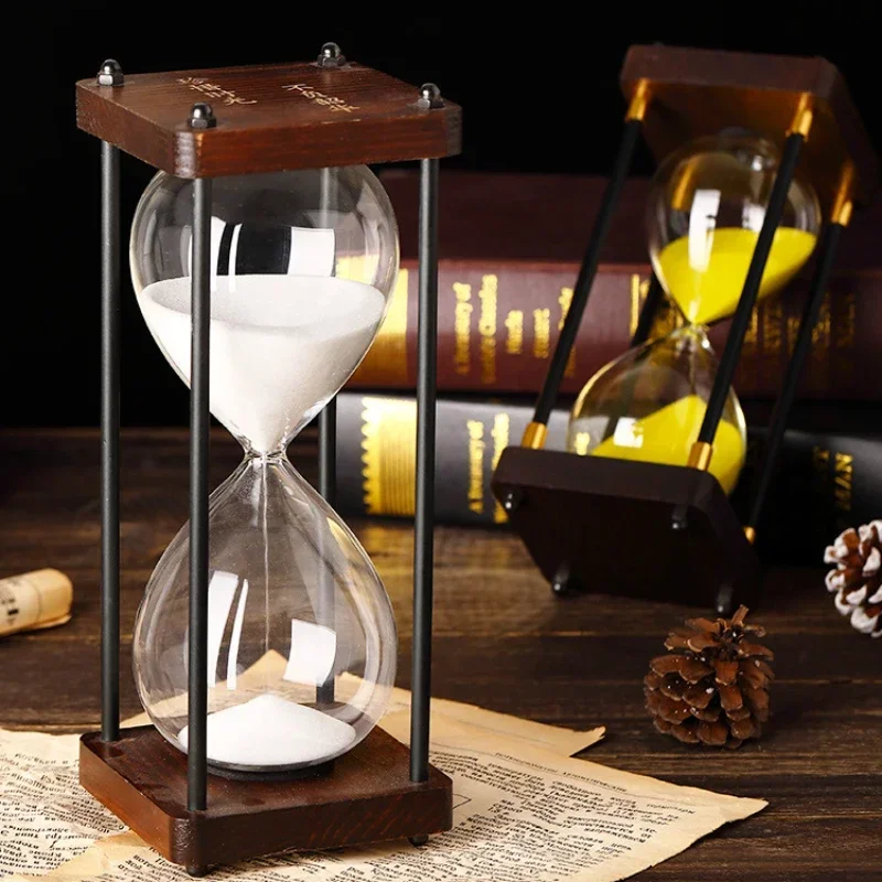 30/60 Minutes Office and Home Furnishings Creative Wooden Hourglass Timer Sand Clock Hour Glass Decorative Decoration Clocks