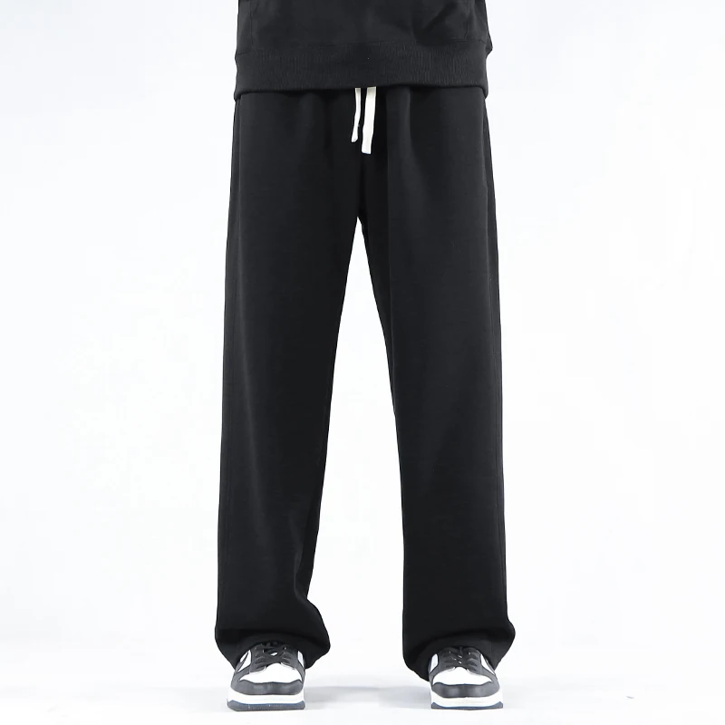 

Спортивные брюки мужские, осень-зима 2025, новый тренд, свободные вязаные повседневные спортивные штаны, универсальные прямые длинные брюки