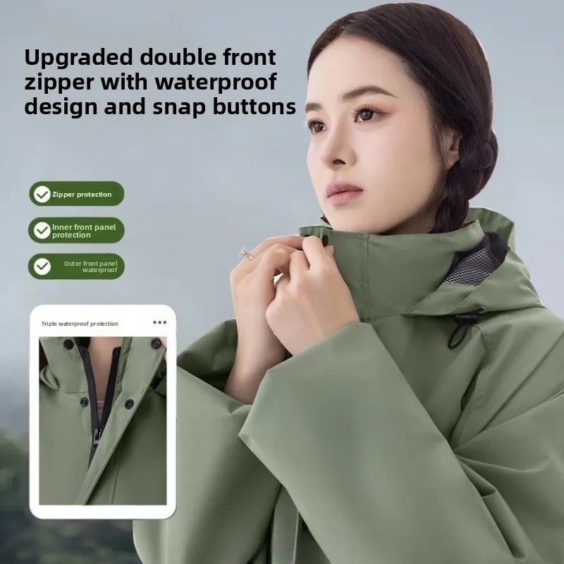 

Durable Men's Vehicle Raincoat Portable Parent-Child Outdoor Cycling Waterproof Cover for Heavy Rain Riding