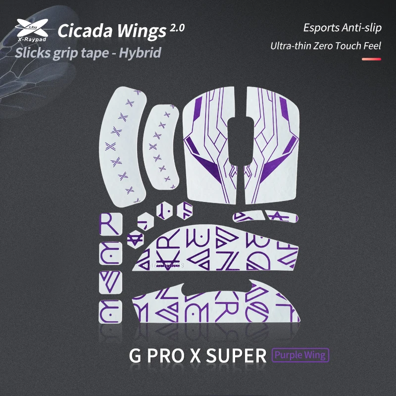 X-Raypad Cicada Wings V2 Slicks Grip Tape For G Pro X Superlight, GPX2 X-raypad mouse grip tapes