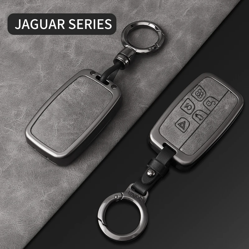 Leder-Autoschlüsselhülle für Land Rover Range Rover Sport Evoque Freelander Velar Discovery 4 Jaguar XE XJ XF Guitar – Detail 7