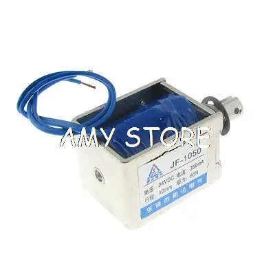 Push Type Open Frame Solenoid Electromagnet DC 24V 360mA 10mm 60N