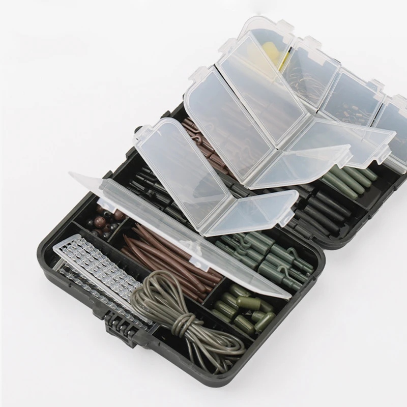 173PCS Angelgerät Zubehör Karpfen Angeln Rigs Swivel Snap Doppelseitige Stil Karpfen Angeln Rigs Karpfen – Detail 4