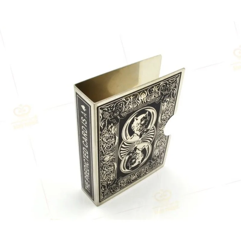 Steel Devil Card Protector Magic Trick Cards Clip Holder Deck Poker Protector Pack Box Case Magic Props Accessory