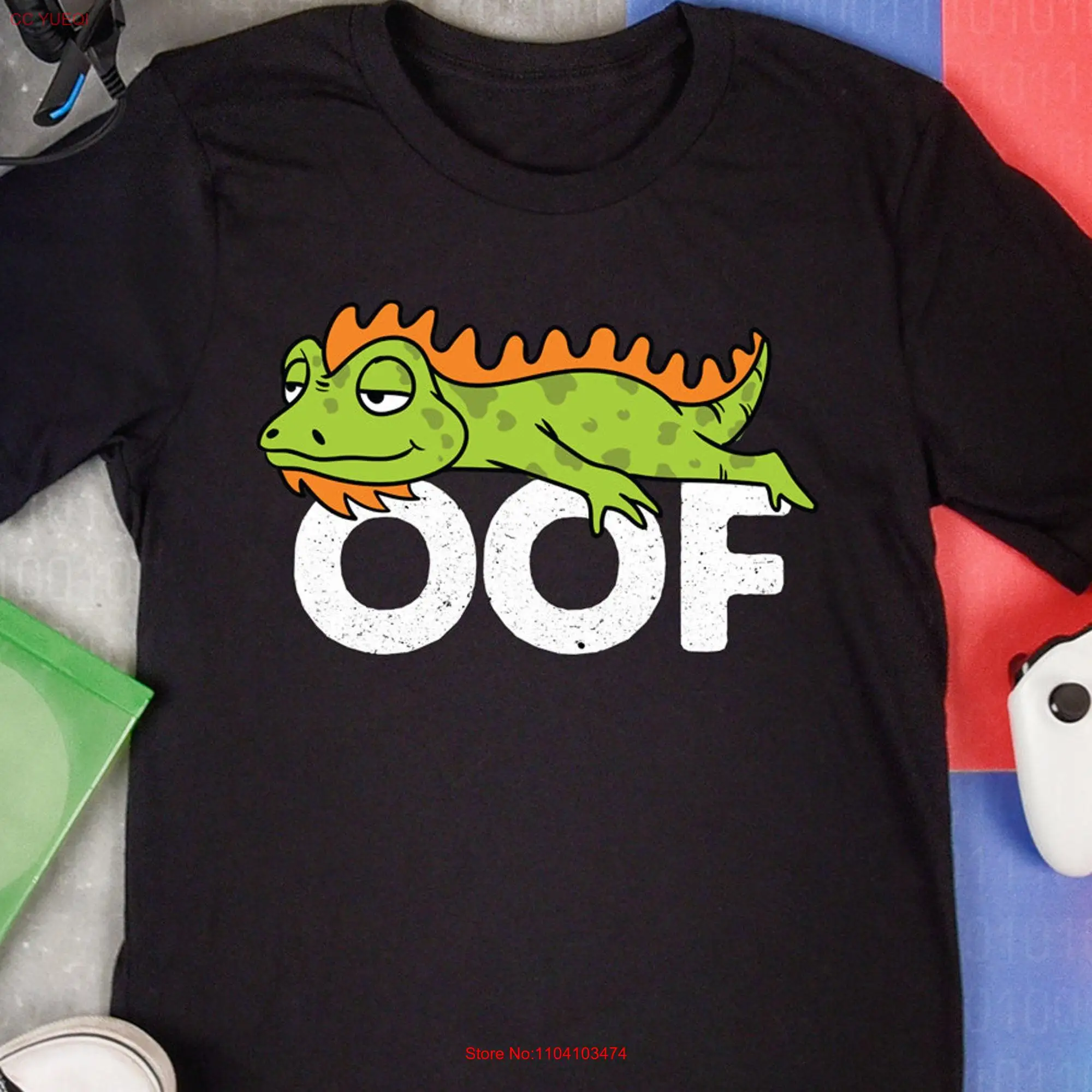 Lizard OOF T Shirt Gamer for Meme Funny Noob Dank Video Men Kids  long or short sleeves