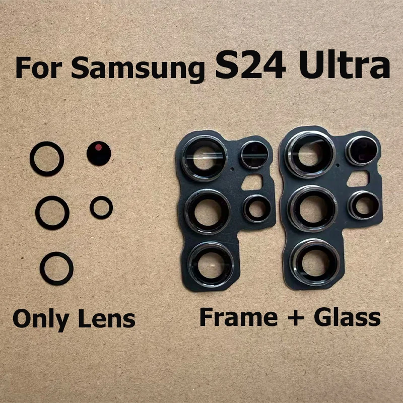 

Rear Camera Glass Lens Cover For Samsung Galaxy S24 Ultra Back Camera Frame Holder Replacement Parts