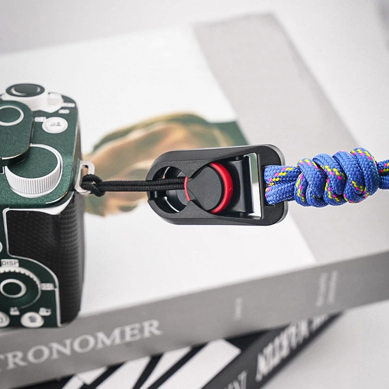 Flashlight outdoor anti loss DSLR camera quick release wrist strap portable widened woven umbrella rope PE buckle wrist strap