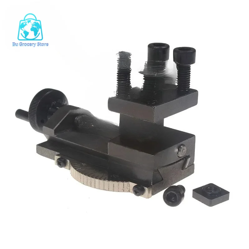 Lathe Rotating Tool Holder Double Slot 10154 Small Lathe Angle Turning Tool Post