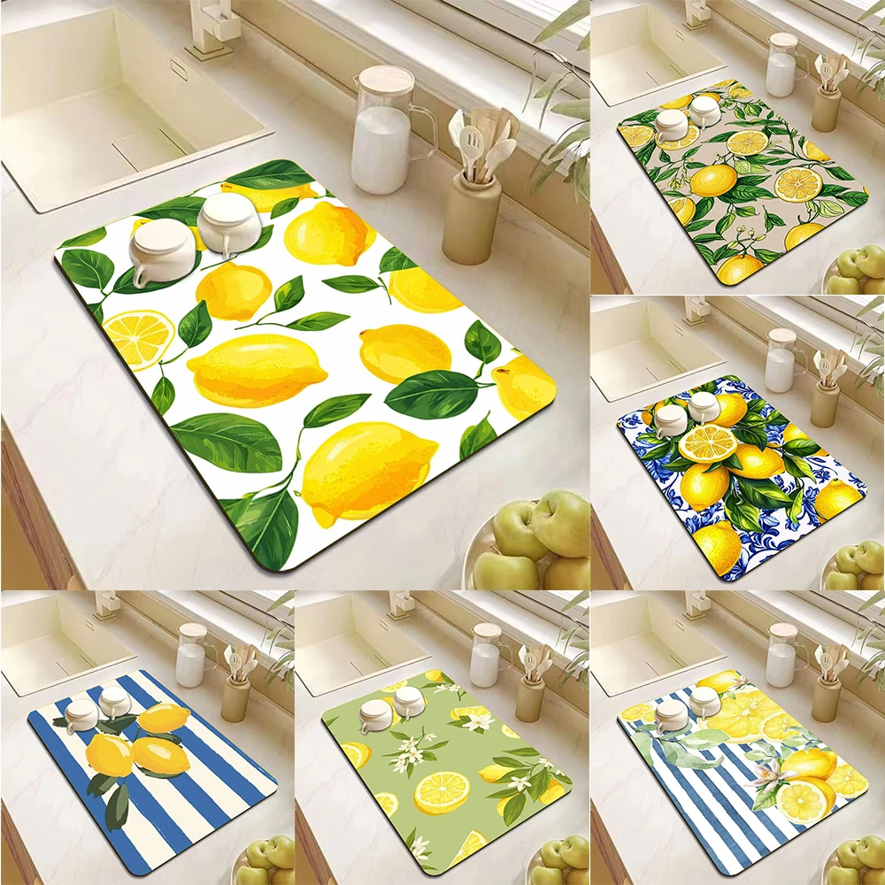 Lemon Print Dish Dr…