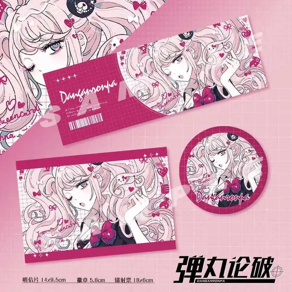 

Accessory Acg Halloween Danganronpa Enoshima Junko Cosplay Anime Q Version Badge Brooch Emblem Postcard Gift